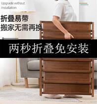Wooden shoe rack solid wood door free of installation dormitory shoe shelf shoe cabinet corridor economical