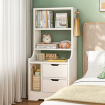 Bedside rack bookshelf bookcase bookcase one wall bedside table bedroom rack small apartment simple corner