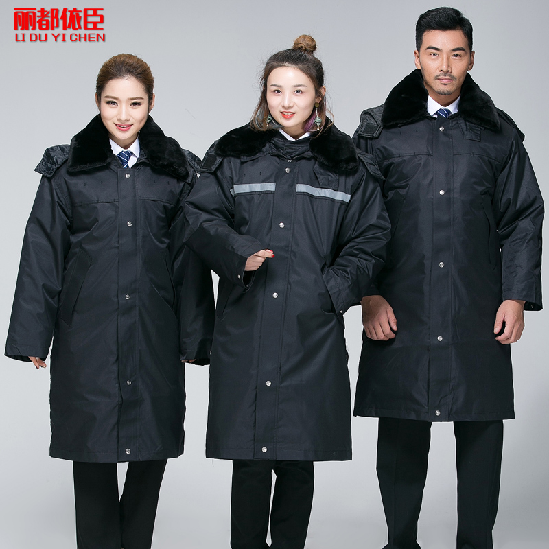 Winter Military Cotton Large clothes men and women thickened and lengthened Multifunction Cotton Padded Jacket Anti-Chill Wear Custom Security Work Clothing Cotton Clothing