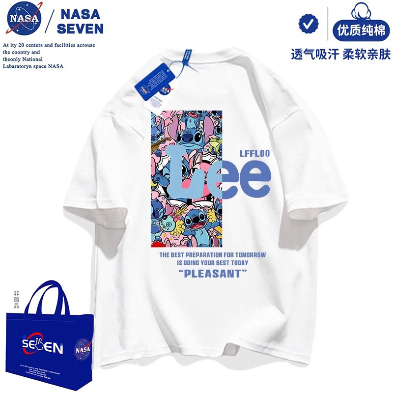 Nasa Collaboration Boys' Stitch Short-Sleeve T-Shirt 2025 New Summer Trendy Children's Clothing for Girls, Pure Cotton Kids' Wear Nasa Collaboration Boys' Stitch Short-Sleeve T-Shirt 2025 New Summer Trendy Children's Clothing for Girls, Pure Cotton Kids' Wear