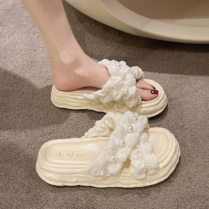 Fairy-Style Thick-Soled Anti-Slip and Odor-Resistant Summer Beach Sandals ins Style Platform Sandals for Women