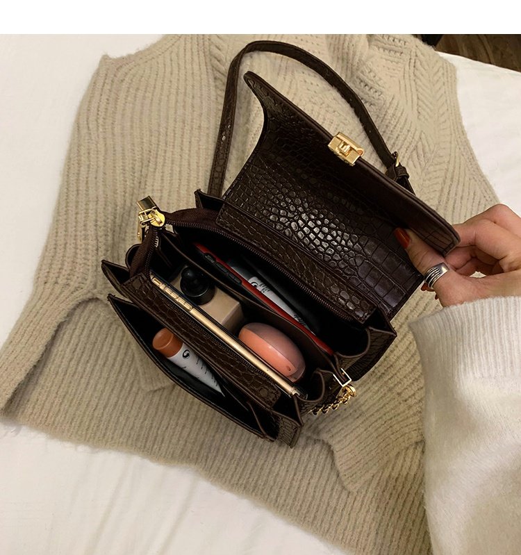 Túi đeo chéo nữ cao cấp 2019 mới mùa thu và mùa đông giản dị đeo túi nhỏ retro túi vuông nhỏ đại dương túi organ - Túi xách nữ túi coach nữ chính hãng