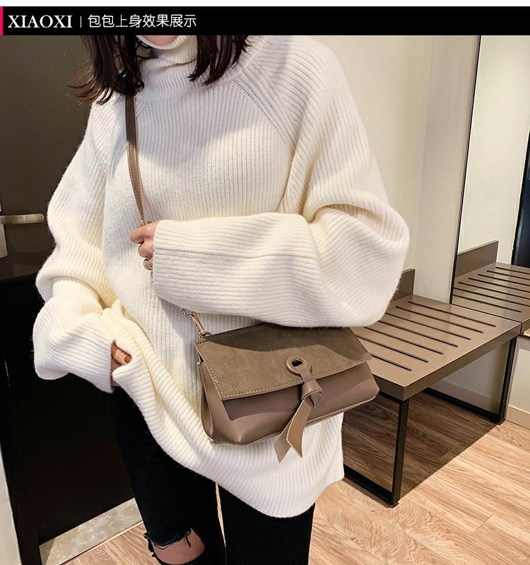 Túi nhỏ mới nữ 2019 làn sóng mới mùa thu và mùa đông bến cảng gió retro túi nhỏ vuông màu đỏ đen kết cấu túi Messenger - Túi xách nữ túi xách dior