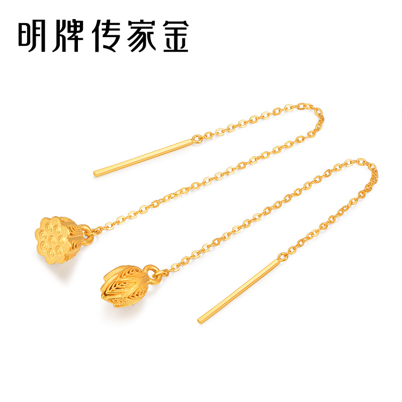 深圳水贝黄金超仙蝴蝶耳线:指尖上的灵动华贵