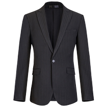 High-end gray striped suit mens suit sales office property management work clothes high-end suits company professional wear