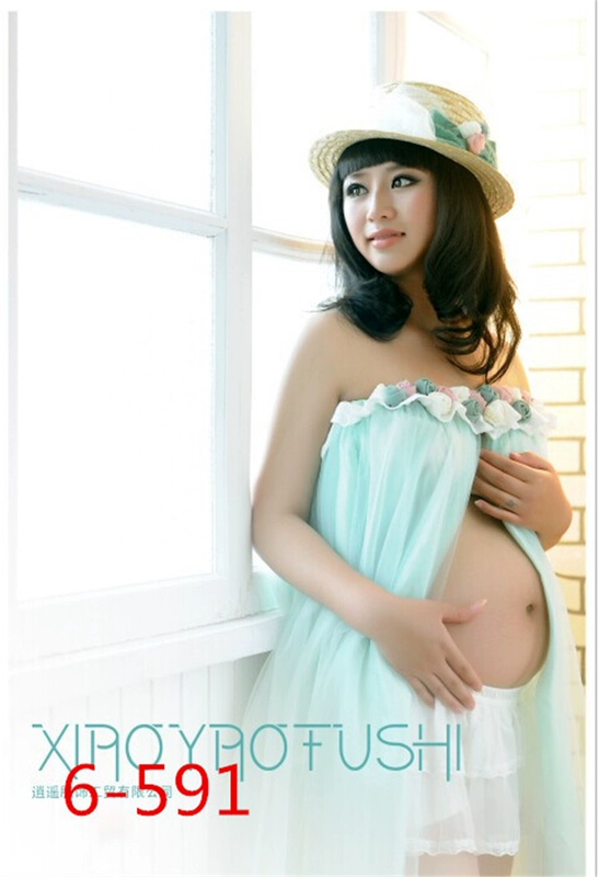 Phiên bản tiếng Hàn mới của studio áo bà bầu 2017 phụ nữ mang thai ảnh phụ nữ mang thai chụp ảnh Mẹ chụp ảnh quần áo đặc biệt
