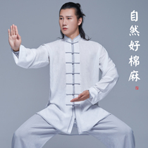 Big Braids Tai Chi Clothing Cotton Linen Womens Autumn Winter China Wind Men Taijiquan Style Martial Arts Martial Arts Performance Costume