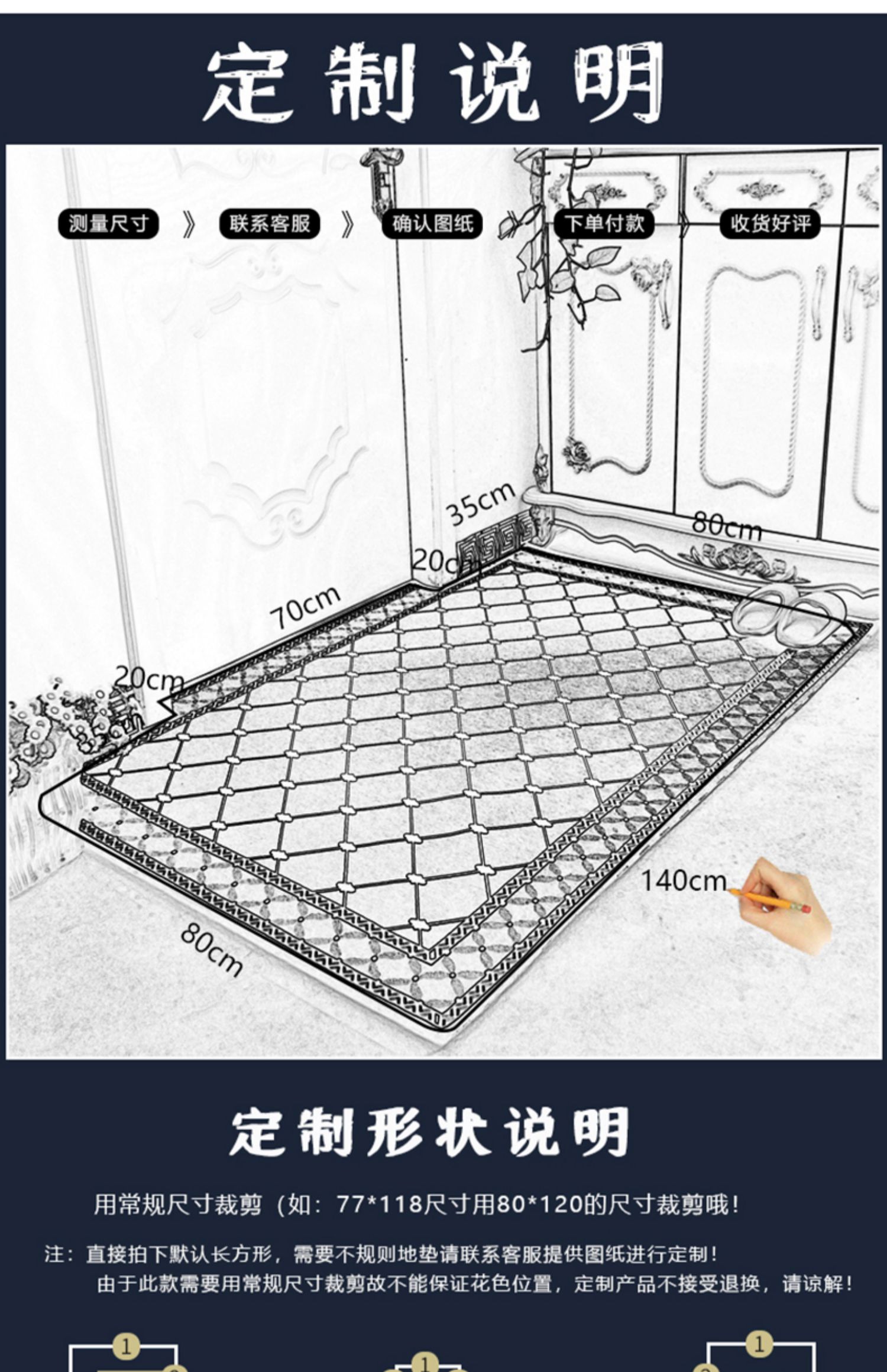 Lối vào cửa mat mat cửa ra vào lối vào hội trường thảm phòng ngủ cửa chống trượt mat thấm nhà có thể được tùy chỉnh - Thảm sàn thảm dậm chân