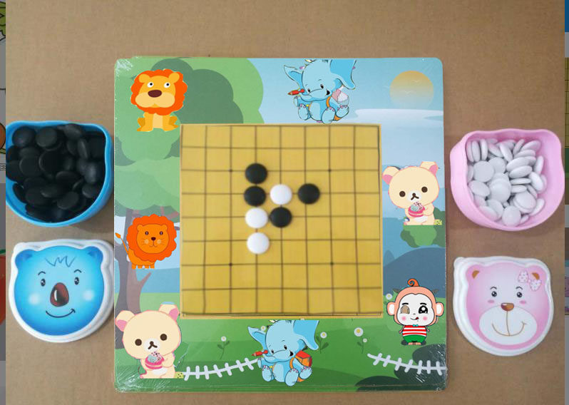Cartoon Go board suit children enlightenment Go 9-way 13-way double face chessboard suit Go sub-Taobao