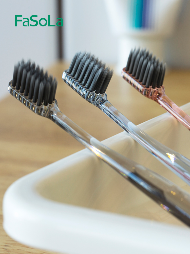 Japan Fasola Soft Bristles Toothbrush 3 Clothing Domestic Adults Family Clothing Fine Hair Small Brush Head Couples Toothbrushing gums