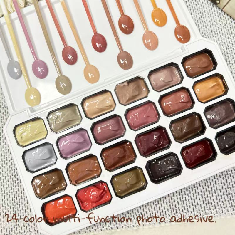Ed2026 New 24-Color Nail Art Special No-Wash Painting Multi-Functional Pat Glue High Saturation Nail Glue