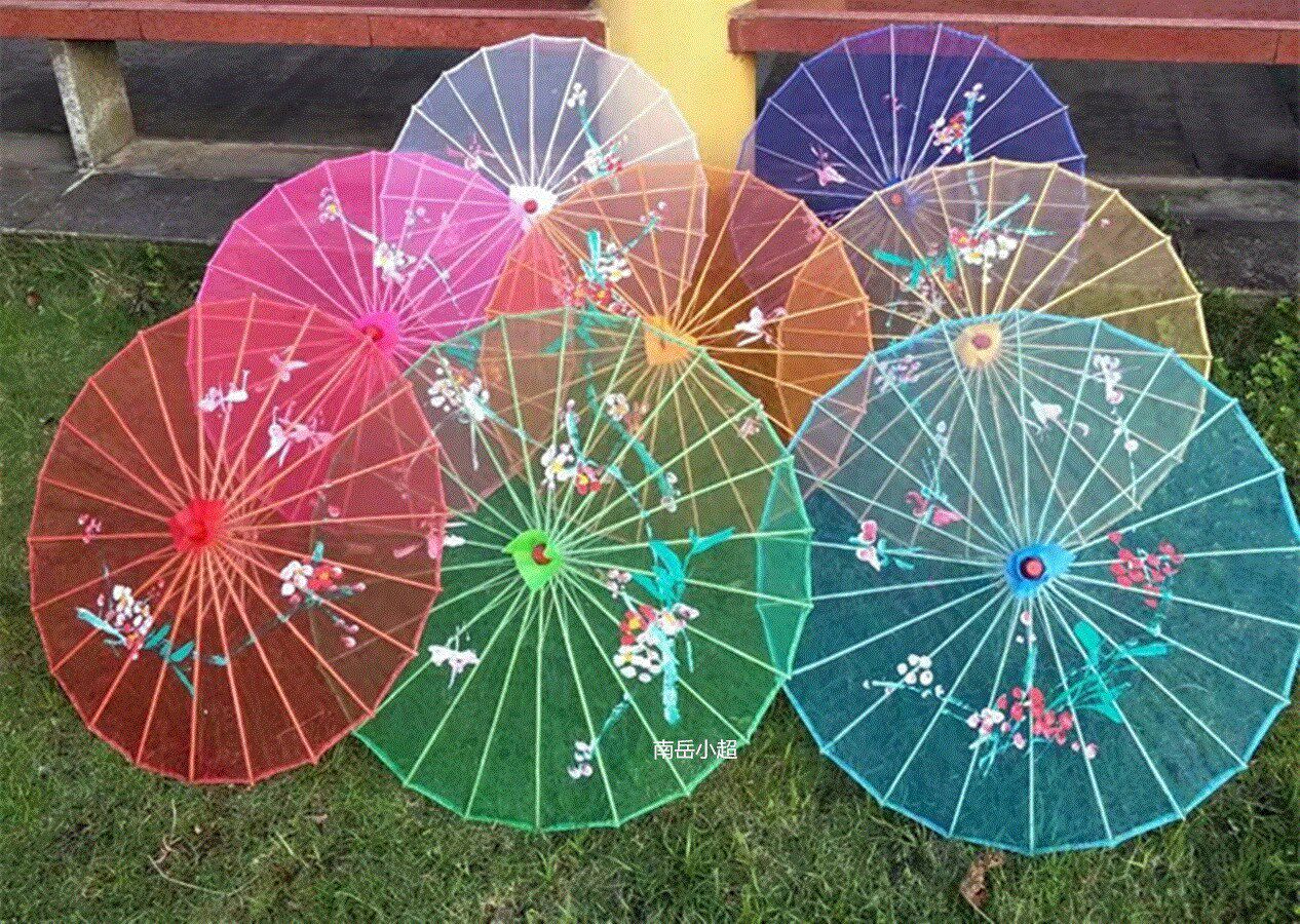 Jiangnan Umbrella Performance Parasol Suspension Ceiling Umbrella Dance Classical Decorative Umbrella Juanshu Umbrella
