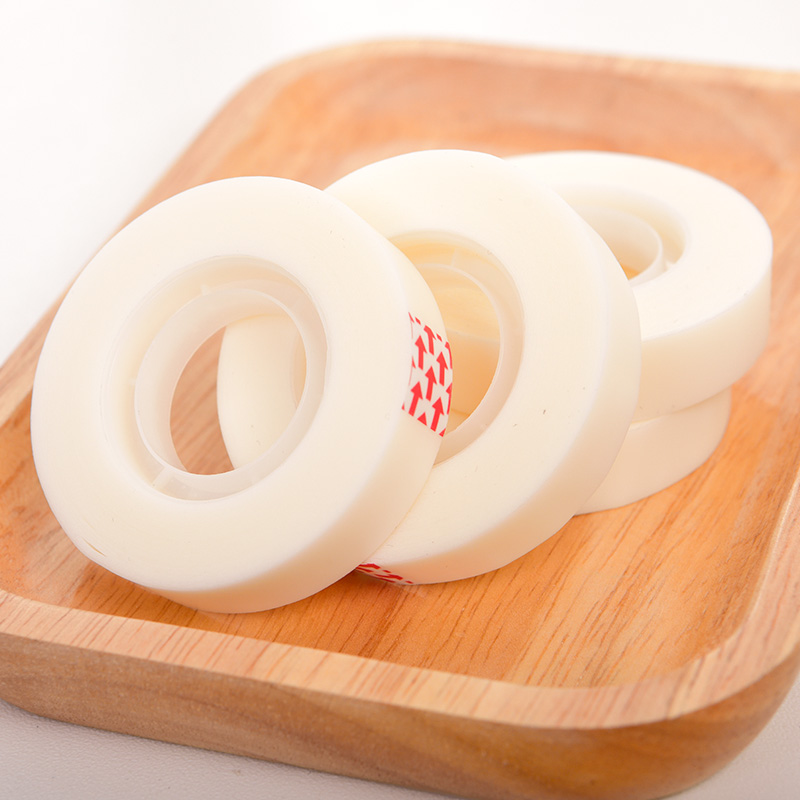 Deli invisible stationery tape 30110 transparent color matte writable hand tear seamless seam paste office