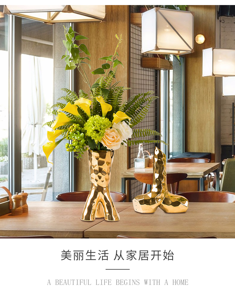 European I and contracted home decoration ceramic vase furnishing articles sitting room TV ark, simulation flower flower suit