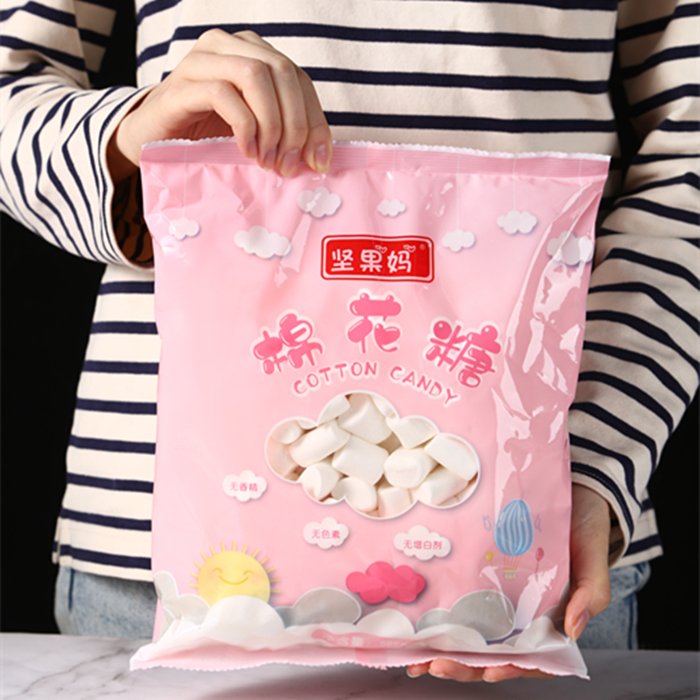Cotton candy 500g Low sugar Milk Date Bull Rolling Sugar Snowflake Ghee Special Raw Material White Virgin Cotton Candy Hand Baking