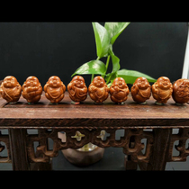 Olive nuclear carving orchid orchid small monk Maitreya Buddha