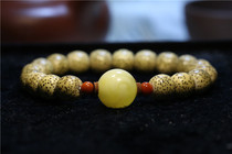 Ziyunhui boutique Star Moon chicken oil yellow bottom 12*11 old barrel beads DIY beeswax South Red turquoise hand string