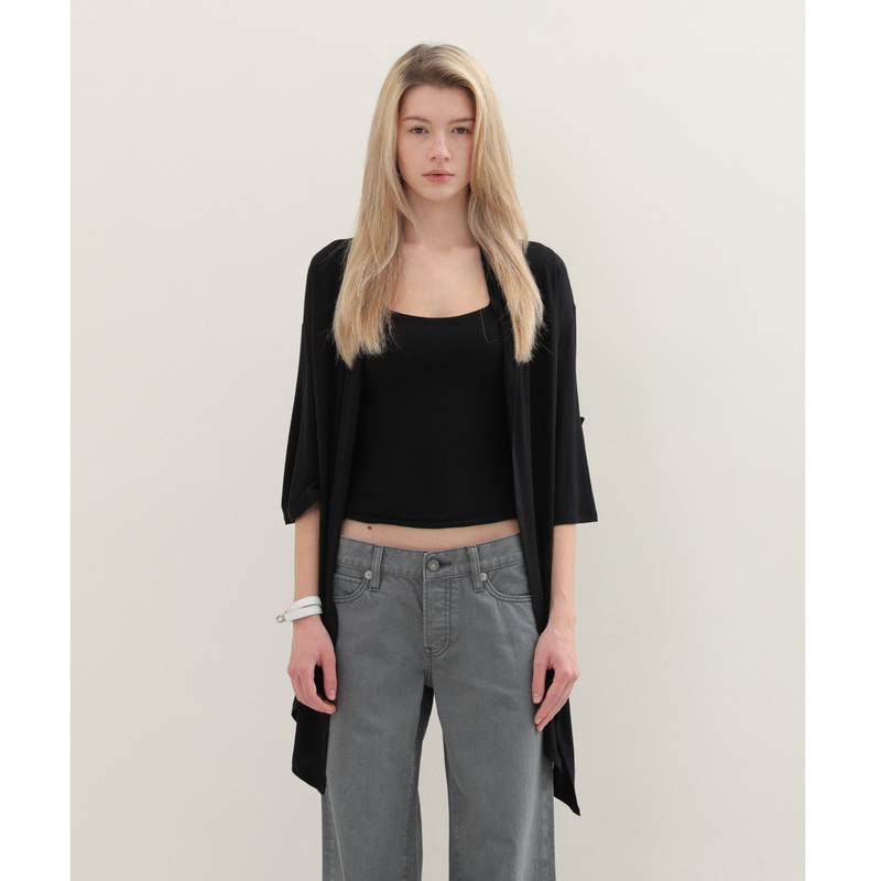 Fot2026 Spring/Summer Multi-Color Modal Cashmere Wool Blend Double-Layer Vest Multi-Wear Cardigan Top Loose Fit Fot2026 Spring/Summer Multi-Color Modal Cashmere Wool Blend Double-Layer Vest Multi-Wear Cardigan Top Loose Fit