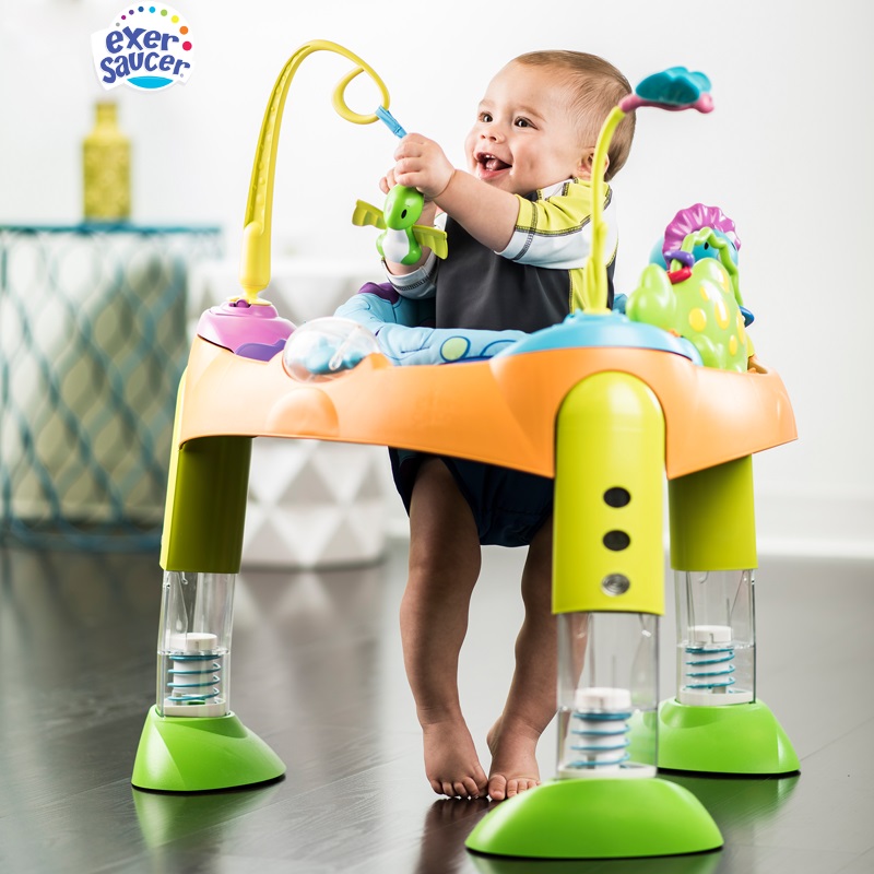 American Evenflo Baby Jump Chair Baby Fitness Rack Instrumental Bounce Puzzle Toy 4-18 months can be folded