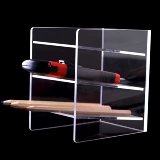 Свежий простой держатель для ручек, акриловая система хранения, вместительные и большые канцтовары