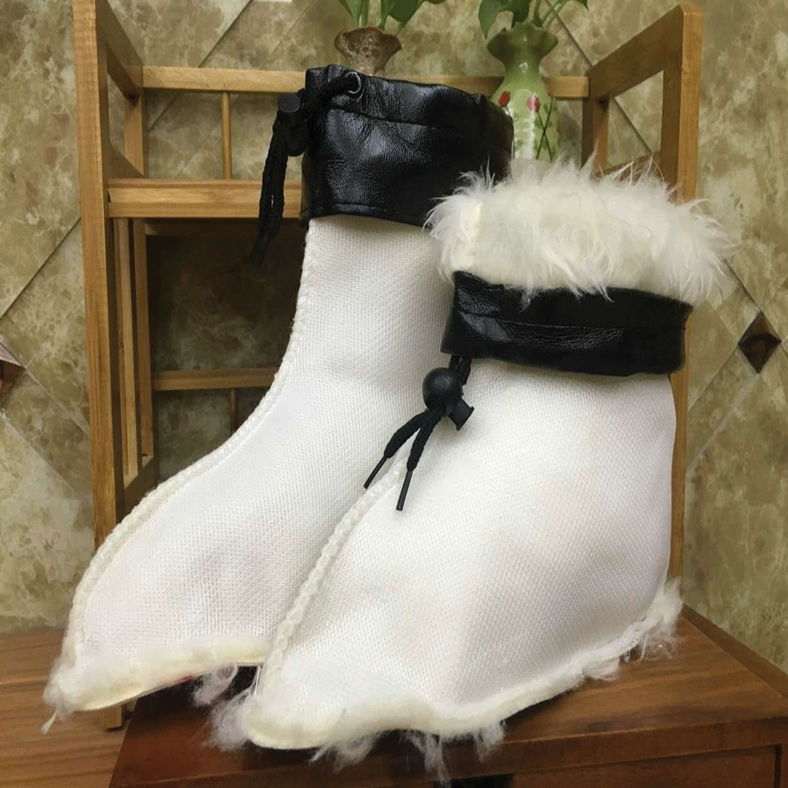 Kéo lại giày đi mưa của phụ nữ tay áo cashmere trong ống mưa giày ống nước ngắn giày có thể tháo rời cashmere mùa đông giày cao su đặt giày ấm