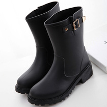 Korean fashion non-slip water boots large size rain boots women Martin water boots womens style Knight boots