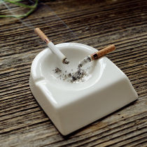 Creative Ceramics Small Ashtrays Office Desktop Ashtrays Pure White Ceramic Home Living Room Pendulum