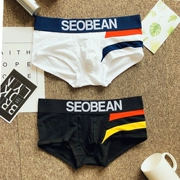 2 gói Tóm tắt Boxer nam Châu Âu và Mỹ Slim Thanh niên nam Thấp eo Cotton Sexy Boxer Tóm tắt