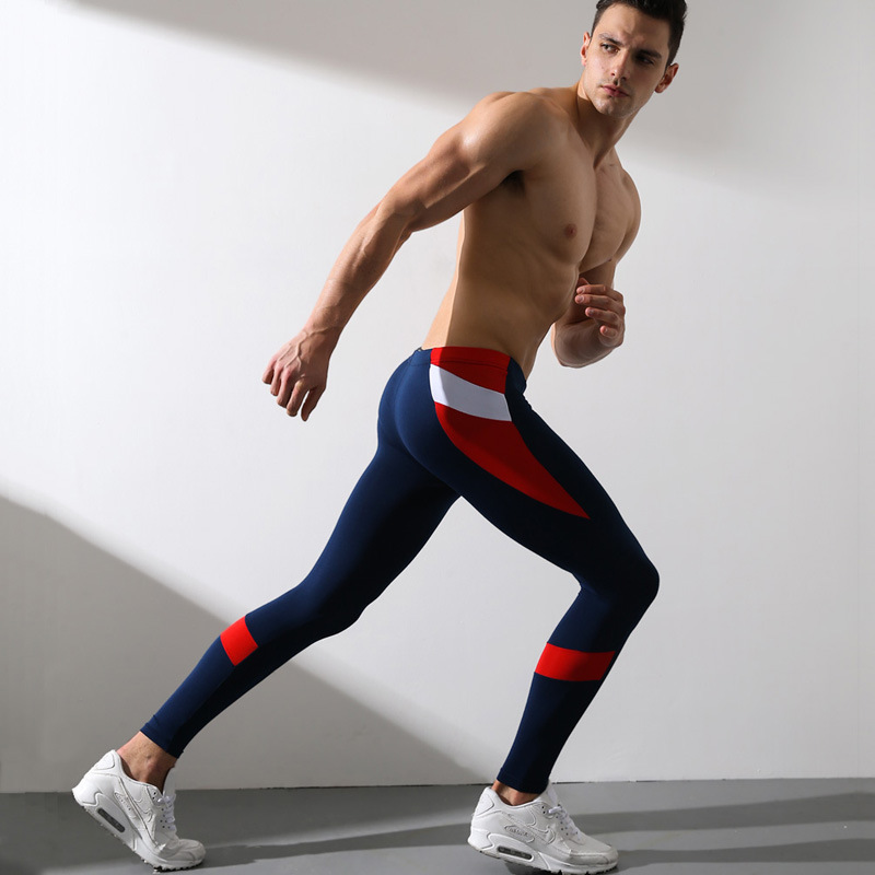 Quần nam mùa thu Quần skinny Tide Quần legging nam thấp Eo gợi cảm Màu mỏng phù hợp với quần ấm Quần quần giữ nhiệt trẻ em