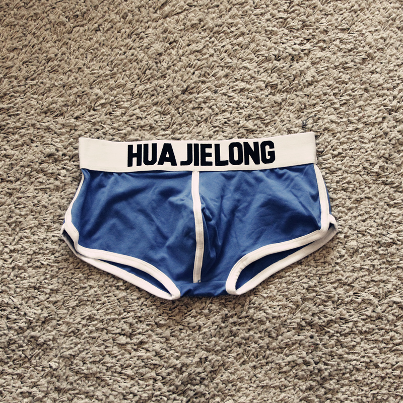 Nam Boxer Briefs Cotton Sexy thấp eo Boxer thoải mái của nam giới quần short thể thao 1 peça