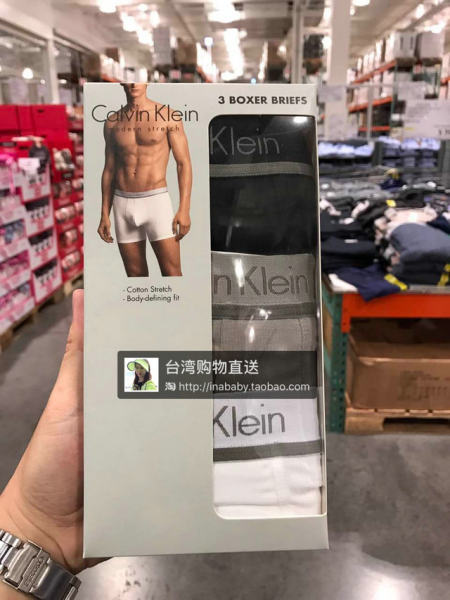 Taiwan costco purchasing CalvinKlein men's underwear 3 packs CK