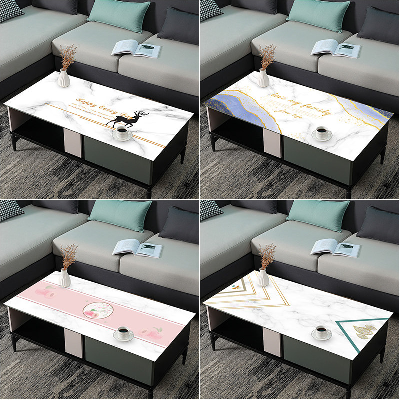 Tea table tablecloth waterproof disposable anti-scalding Nordic light luxury pvc high-end living room TV cabinet cover home table mat thick