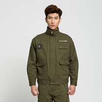 Outdoor Army Green Cotton Spring and Autumn Casual Cotton Suit Workwear Factory Workshop Automobile Repair Site Labor Insurance Workwear