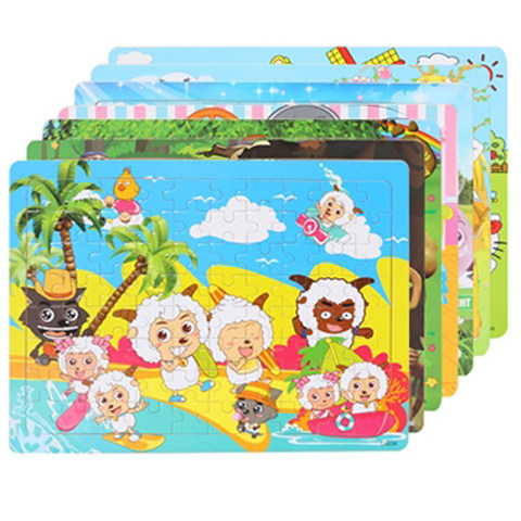 80 pieces of wooden wooden children puzzle jigsaw puzzle baby early lessons intellect toddler three-dimensional toy 2-3-5-7 years old