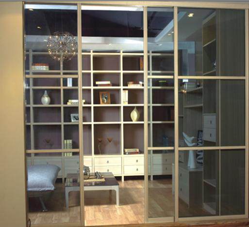 (Desai) grey glass moving door partition moving door book room moving door cloakroom sliding door glass partition wall glass-Taobao
