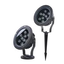 Outdoor waterproof LED round flood light 15W Landscaping lawn colorful projection plug-in light Landscape tree light