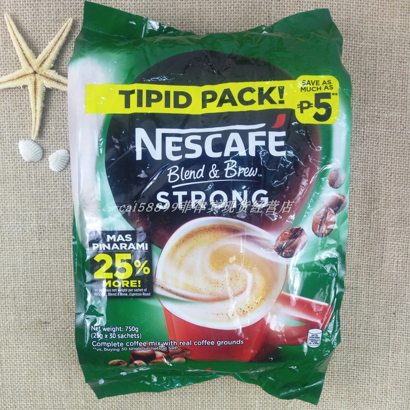 Philippine supermarket into Nestlé nestle instant Blend Brew bagged green-style coffee 600g