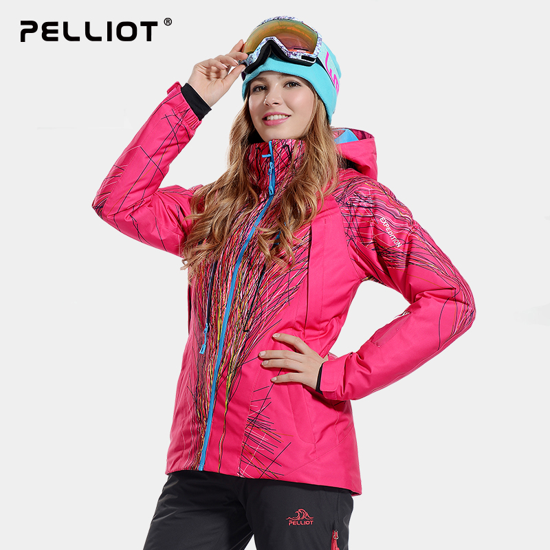 Clearance Boxi He ski clothes women's winter outdoor waterproof and windproof thickened warm and breathable single and double board ski clothes