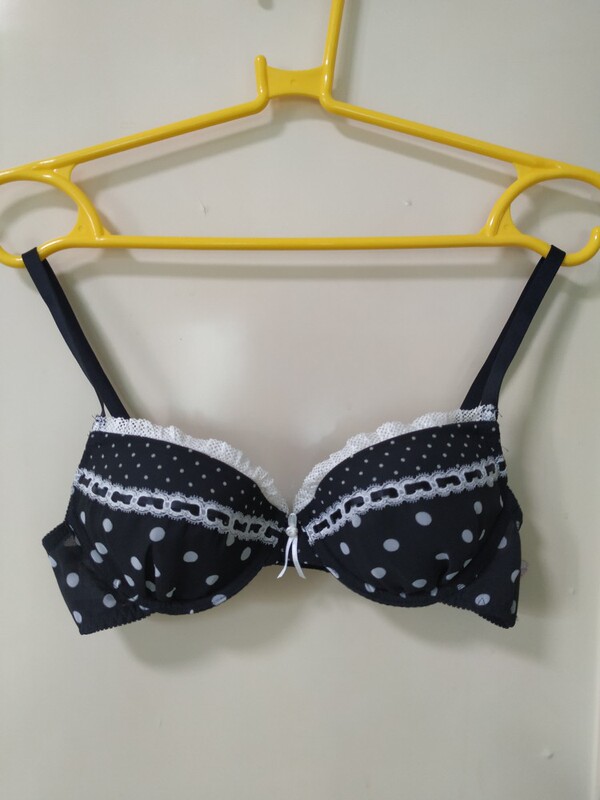 Clearance Export Daily Single Anjia Brand Intimates Youth Girl Thin Cup Bra Multi-Color Cute Polka Dot Print