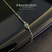 Fraischic little green 19 years new product 17 points natural electro-optic sandalle green jewel bracelet women 18K