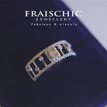 Fraischic Diamond Ring Wedding Powder Drilling Ring Diamond Ring has a certificate special price