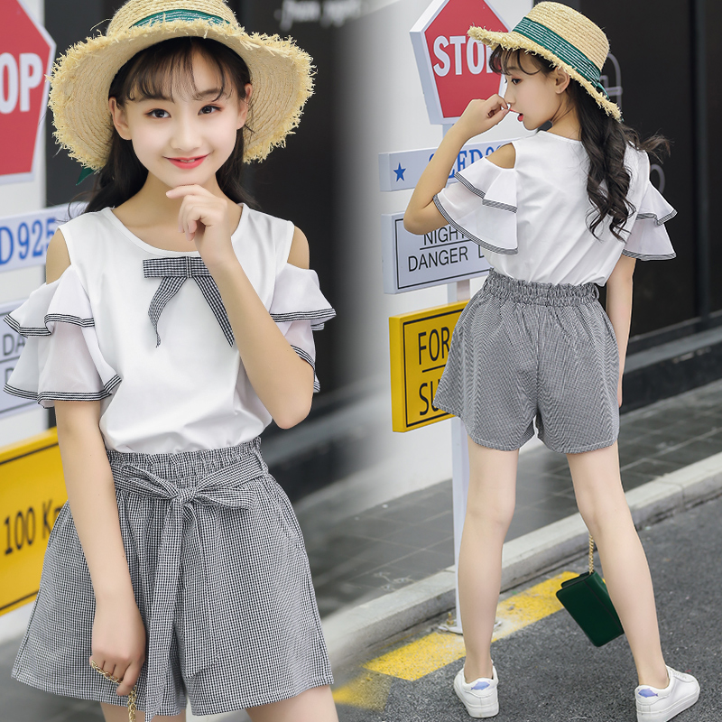 Toyye Mainland China Class B Summer Dress New Set Children's Wear Chiffon Fashion Foreign Style Clothes Girl Two-Piece Set