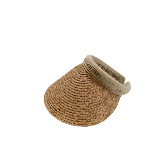 Брендовая соломенная шапка, пляжная солнцезащитная шляпа, ободок на солнечной энергии, в корейском стиле