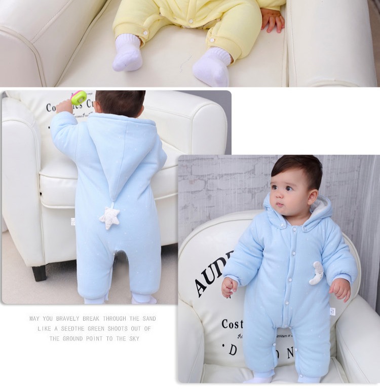 Quần áo trẻ em mùa thu và mùa đông Quần áo cotton nam và nữ Quần áo trẻ em dày mùa thu ra quần áo mùa đông quần áo sơ sinh bộ body bé trai