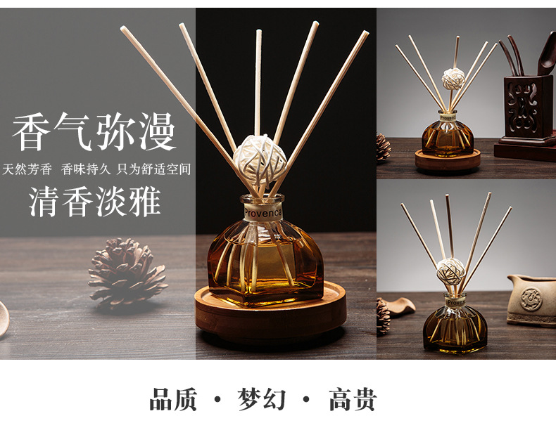 vòng hạt trầm hương Tinh dầu thơm không cháy Bộ tinh dầu mây dễ bay hơi Chai thủy tinh trong nhà không khí trong lành 50ml - Sản phẩm hương liệu vòng trầm bọc vàng
