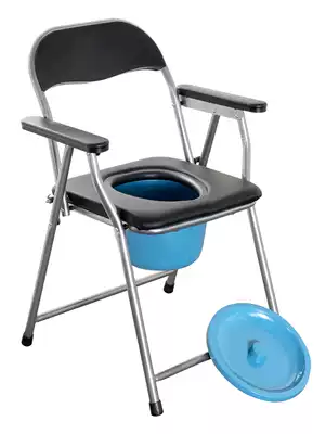 Backrest toilet chair elderly pregnant woman toilet foldable patient squat toilet mobile toilet stool stool home