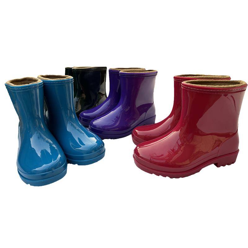 Men's and Women's Mid-Calf Cotton-Lined Non-Slip Rain Boots, Fleece-Lined, Warm, Waterproof, Suitable for Laundry, Kitchen Work, Winter Men's and Women's Mid-Calf Cotton-Lined Non-Slip Rain Boots, Fleece-Lined, Warm, Waterproof, Suitable for Laundry, Kitchen Work, Winter