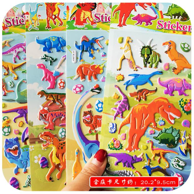 Cậu bé Hàn Quốc dán đồ chơi khủng long Tyrannosaurus ba chiều 3d phim hoạt hình bong bóng thưởng mẫu giáo - Đồ chơi giáo dục sớm / robot đồ chơi điện tử cho trẻ em