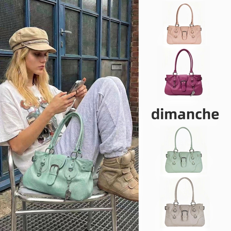 2026 New Korean Dimanche Retro Large-Capacity Shoulder Bag, Handbag, Motorcycle Bag, Versatile Commuter Underarm Bag 2026 New Korean Dimanche Retro Large-Capacity Shoulder Bag, Handbag, Motorcycle Bag, Versatile Commuter Underarm Bag