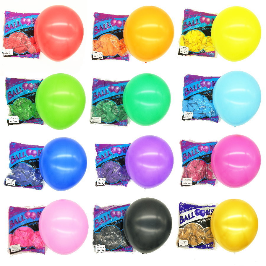 10 inch imported Thailand BK latex balloon thickened BK matt color solid color balloon original packaging standard color